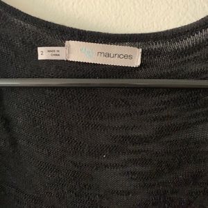 Maurices Sweaters - Black Drape Cardigan Maurices Sweaters - Black Drape Cardigan